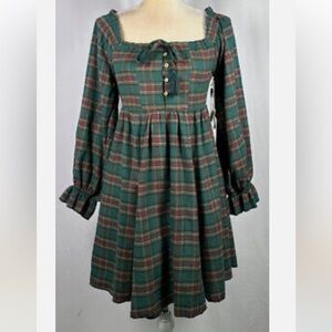 Chelsea & Violet Big Girls Plaid Ruffle Dress NWT